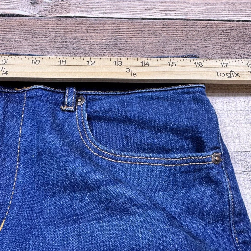 Loft Outlet‎ Womens Straight Leg Jeans Dark Wash Blue Denim Size 10 30 Waist